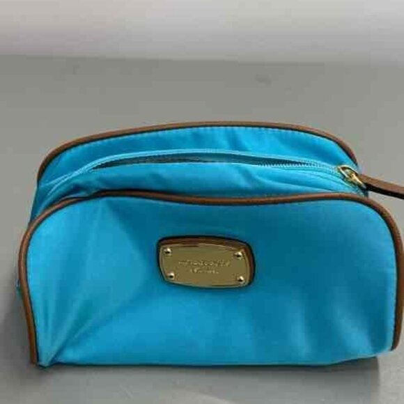 EUC Michael Kors Blue Nylon Pouch - Picture 1 of 5